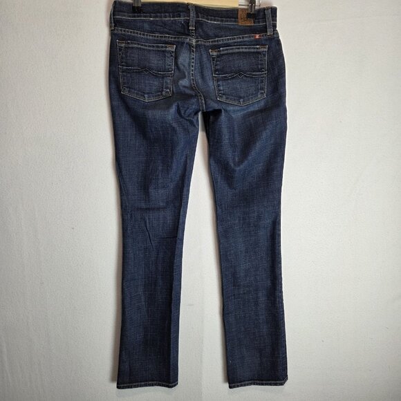Lucky Brand Jeans Womens 4/28 Zoe Skinny Dark Wash Denim Mid Rise Distressed - Picture 3 of 12